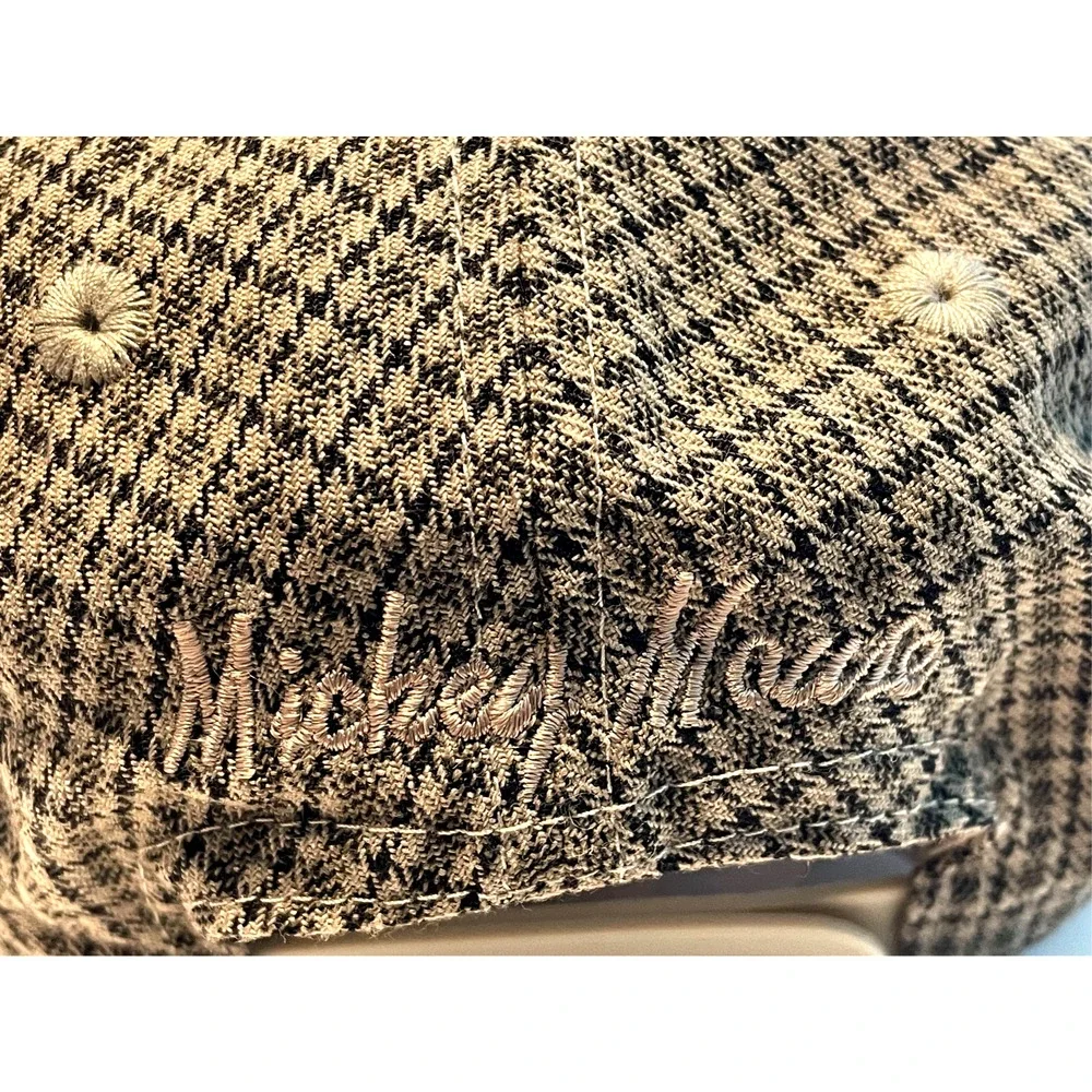 Vintage MICKEY MOUSE Plaid Snapback Hat ~ Disney Goofy's Hat Co Brown Suede Brim